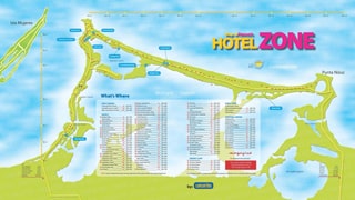 mapa de zona hotelera de cancun